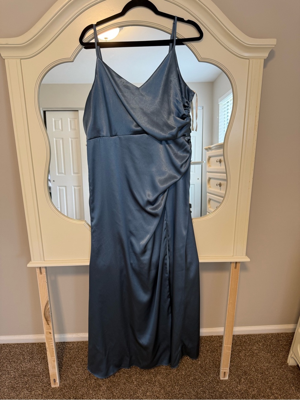 Birdy Grey: Catherine dress, shiny satin, color twilight XXL